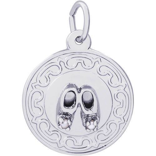 Baby Shoes Charm White Gold - 10-4428