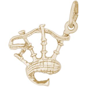 Bagpipes Charm 10K Gold - 10-0276
