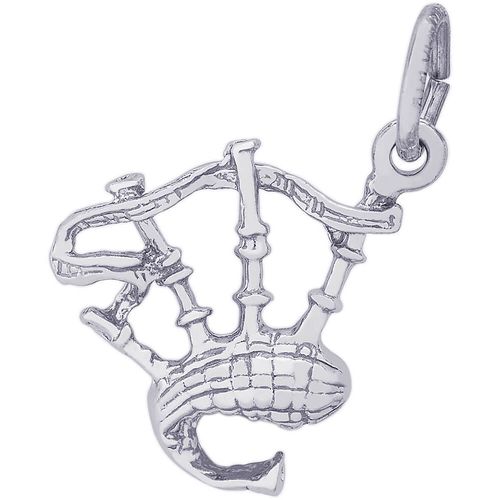 Bagpipes Charm White Gold - 10-0276