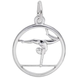 Balance Beam Gymnastics Charm Silver - 10-3959