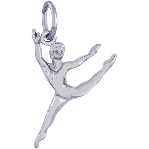 Ballet Dancer Charm White Gold - 10-3449