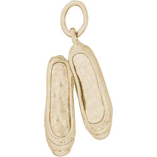 Ballet Shoes Charm Gold Plated - 10-0189