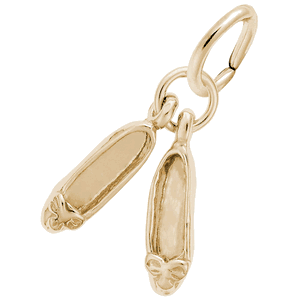 Ballet Shoes Charm Gold Plated - 10-0448