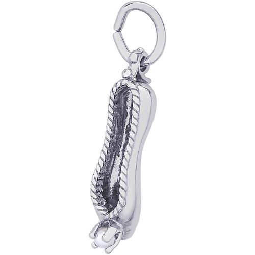 Ballet Slipper Charm White Gold - 10-8284