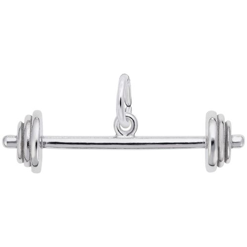Barbell Charm Silver - 10-3325