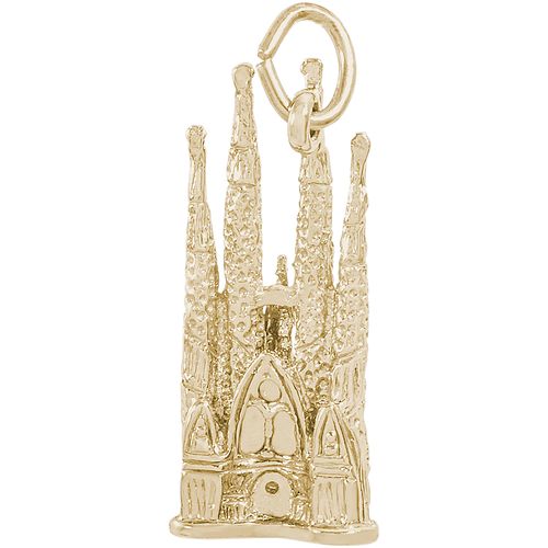 Barcelona Cathedral Spain Charm Gold Plated - 10-3041