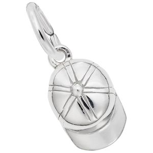 Baseball Cap Charm Silver - 10-6429
