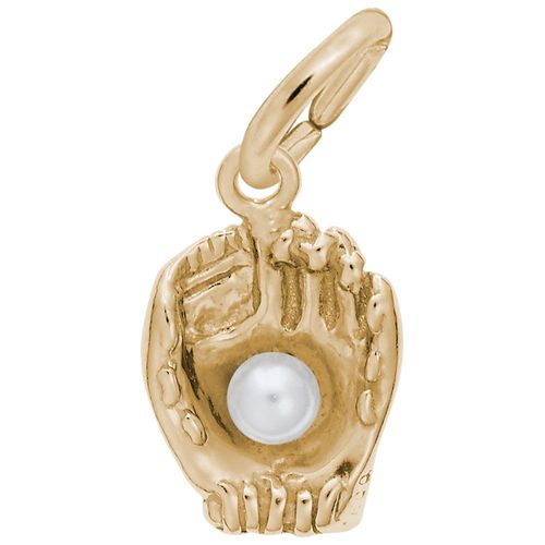 Baseball Glove Charm 14K Gold - 10-0435