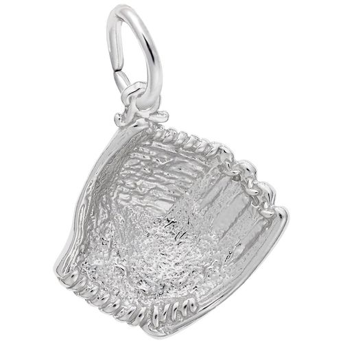 Baseball Glove Charm-White Gold - 10-8277