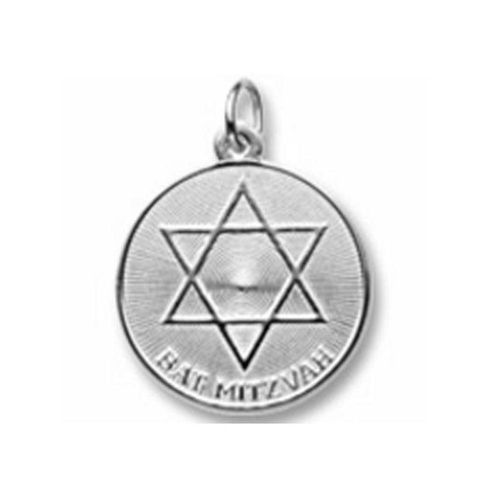 Bat Mitzvah Charm White Gold - 10-3776