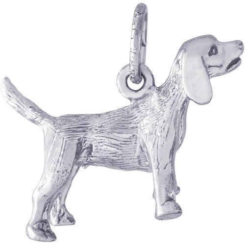 Beagle Dog Charm Silver - 10-0149