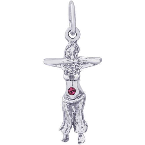Belly Dancer Charm White Gold - 10-2184