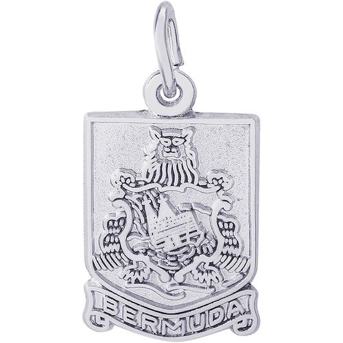 Bermuda Crest Charm White Gold - 10-5271