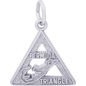 Bermuda Triangle Charm White Gold - 10-5157