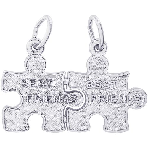 Best Friend Puzzle Piece Charm Silver - 10-2485