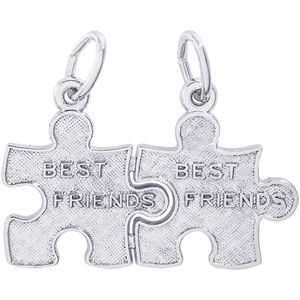 Best Friend Puzzle Piece Charm Silver - 10-2485