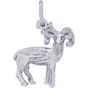 Big Horn Sheep Charm White Gold - 10-4018