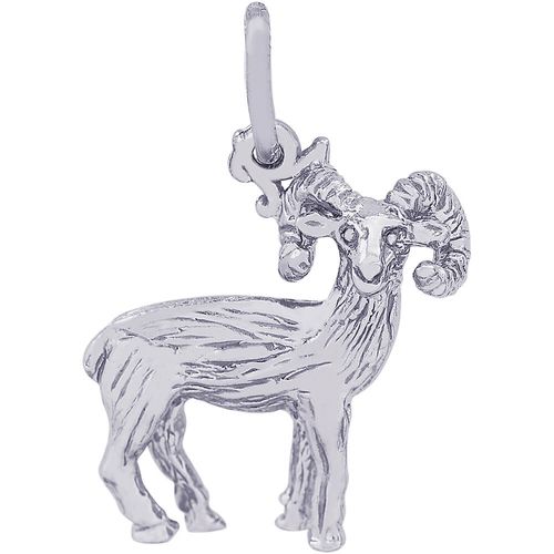 Big Horn Sheep Charm White Gold - 10-4018