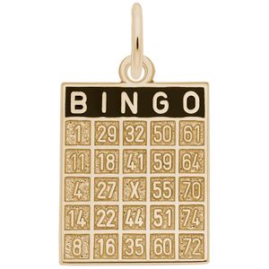 Bingo Card Charm 10K Gold - 10-8323