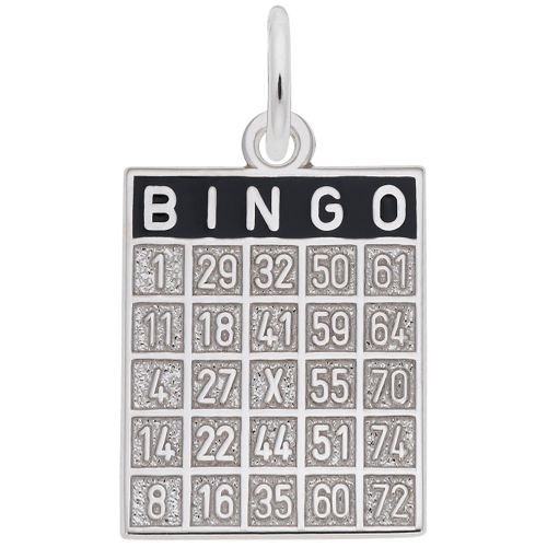 Bingo Card Charm Silver - 10-8323