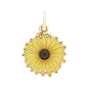 Rembrandt Black Eyed Susan - Painted Charm - 10K Gold - 10-1168-1-10K