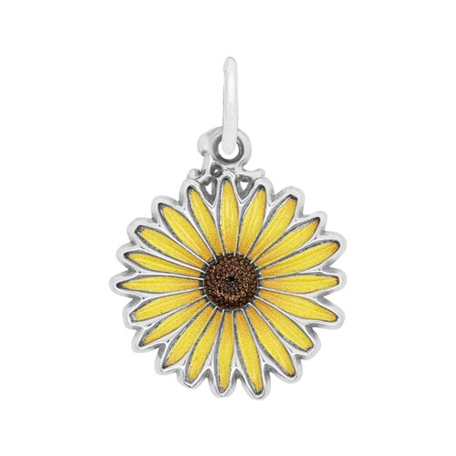 Rembrandt Black Eyed Susan - Painted Charm - Silver - 10-1168-1-SS