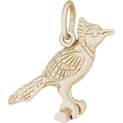 Blue Jay Bird Charm 10K Gold - 10-3849