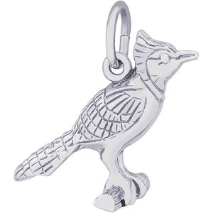 Blue Jay Bird Charm Silver - 10-3849