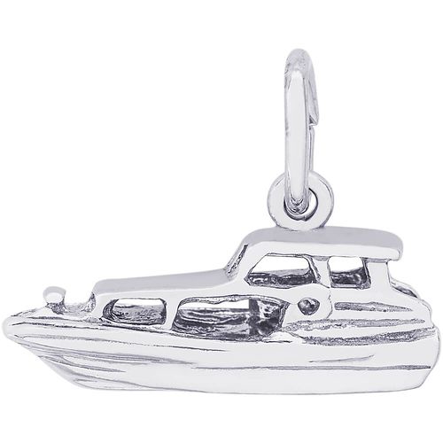 Boat Charm White Gold - 10-0500