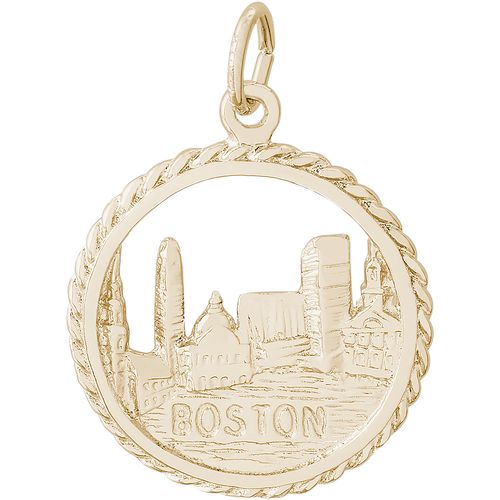 Boston Skyline Charm 10K Gold - 10-3960