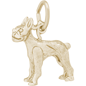 Boston Terrier Dog Charm 10K Gold - 10-2879