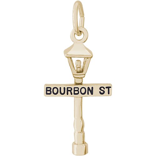 Bourbon St Lamp Post Charm 10K Gold - 10-2478