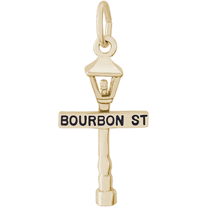 Bourbon St Lamp Post Charm Gold Plated - 10-2478