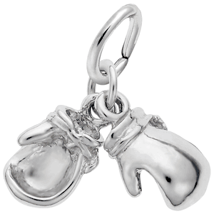 Boxing Gloves Charm White Gold - 10-4038