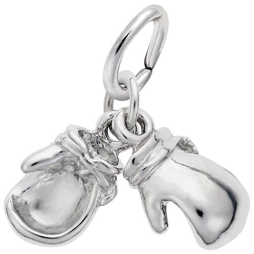 Boxing Gloves Charm White Gold - 10-4038