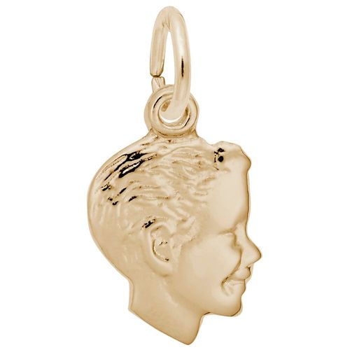 Boy Head Charm 14K Gold - 10-6042