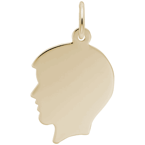Boys Head Charm 10K Gold - 10-4429
