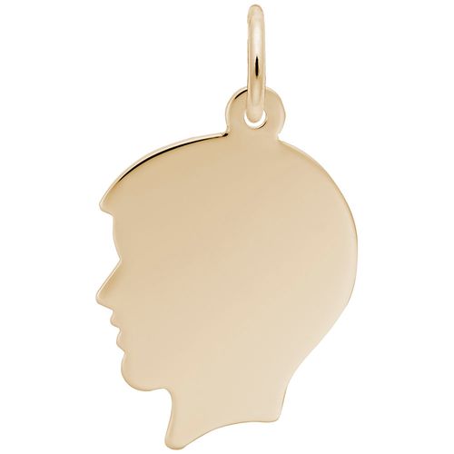 Boys Head Charm 10K Gold - 10-4429