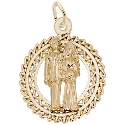 Bride & Groom Charm 14K Gold-REM-3055 - 10-3055