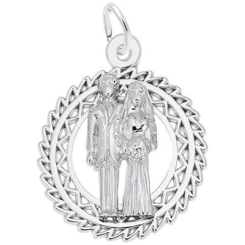 Bride & Groom Charm White Gold-REM-3055 - 10-3055