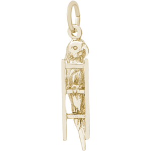 Budgie Bird Charm 10K Gold - 10-1396