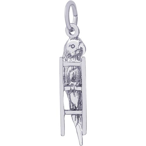 Budgie Bird Charm Silver - 10-1396