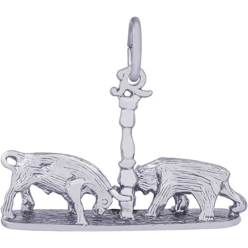 Bull & Bear Charm White Gold - 10-8185
