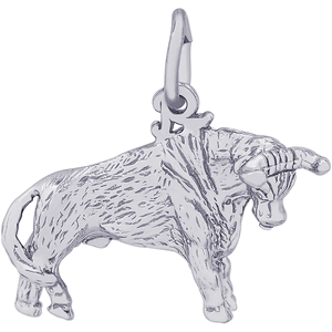 Bull Charm Silver - 10-0337