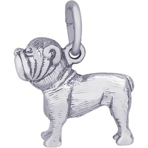 Bull Dog Charm Silver - 10-2061
