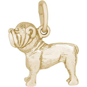 Bull Dog Dog Charm 10K Gold - 10-2061