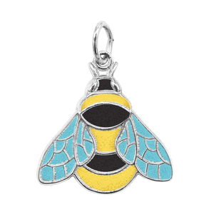 Rembrandt Bumble Bee - Painted Charm - Silver - 10-1099-1-SS