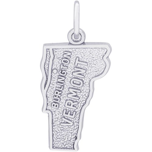 Burlington Vermont Charm White Gold - 10-3129