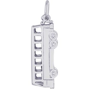 Bus Charm White Gold - 10-3043