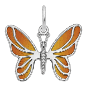 Rembrandt Butterfly-painted Charm - Silver - 10-2429-1-SS